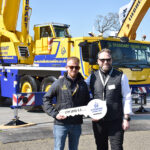 Stoddart and Liebherr celebrate landmark crane handover at ScotPlant 2026 Ewan Stoddart (Stoddart Crane Hire) and Lyle Sibbald (Liebherr Great Britain) at ScotPlant 2026