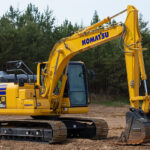 McHale Komatsu to celebrate new Xwatch supplier partnership at Hillhead Komatsu excavator on construction site