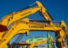 Big names sign up for new outdoor plant event in Warwickshire LiuGong excavators lined up in a row