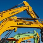 Big names sign up for new outdoor plant event in Warwickshire LiuGong excavators lined up in a row