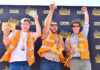 JCB crowns 2026 Operator of the Year L-R: Lewis Cameron, Tom Balls, and Ollie Gunns