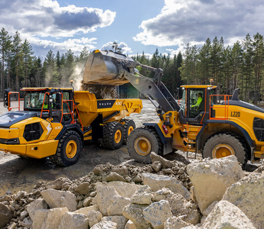 Volvo hails ‘positive quarter’ with increased volumes and key milestones marked Volvo machines on construction site