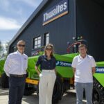 Civils contractor enhances fleet with dumper haul Andy Sabin (Thwaites general manager sales); Rebecca Bryson (MD BTE); and Brendan Carty (MD Shannonside)