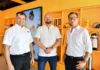 JCB marks e-commerce parts milestone JCB group MD - global aftersales Mario Martin Moser; Green Power Plant Hire owner David Green; and JCB deputy chairman George Bamford