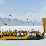 Hydrogen-powered JCB Hydromax sets new world land speed record JCB Hydromax team celebrates world land speed record