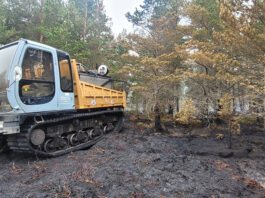 Customised machines aid Cairngorms wildfire response Customised Morooka tracked dumper
