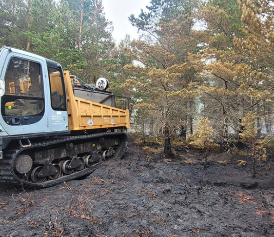 Customised machines aid Cairngorms wildfire response Customised Morooka tracked dumper