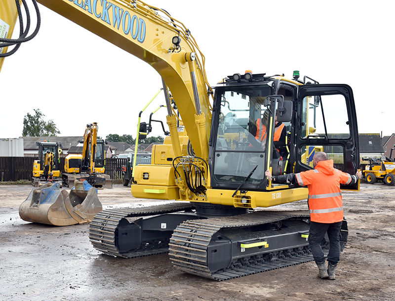 Blackwood Training - operator learning on excavator