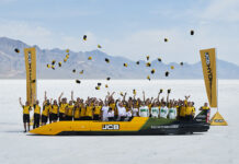 World record proves hydrogen innovation can be part of the solution for the future JCB Hydromax team celebrating
