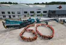 Powerscreen anniversary event celebrates the people behind 60 years of progress Powerscreen people make the '60' figure to mark 60th anniversary