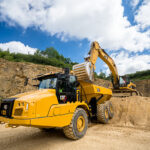 Miller Plant makes significant investment in new Cat machines Cat truck on construction site