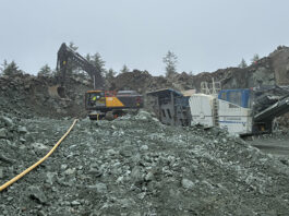 Volvo begins customer testing of first EC500 Electric pre-build excvator Volvo testing electric excavator