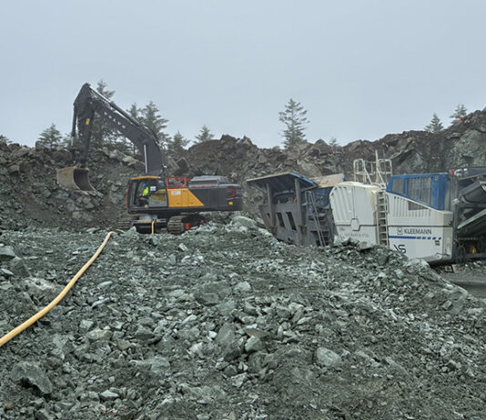 Volvo begins customer testing of first EC500 Electric pre-build excvator Volvo testing electric excavator