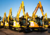 Select invests in safety technology for hire fleet Excavators lined up in yard