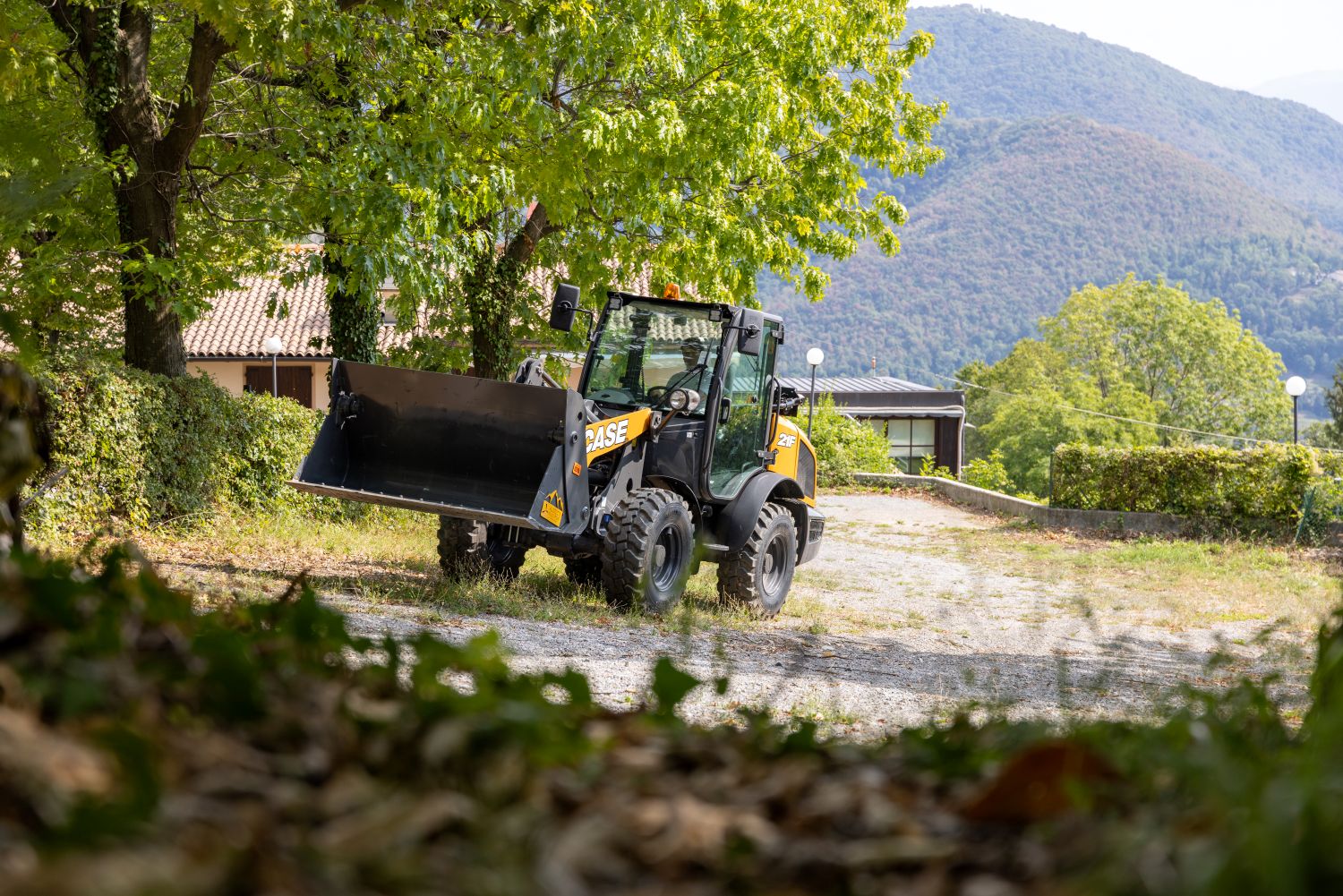 Case machine in mountains