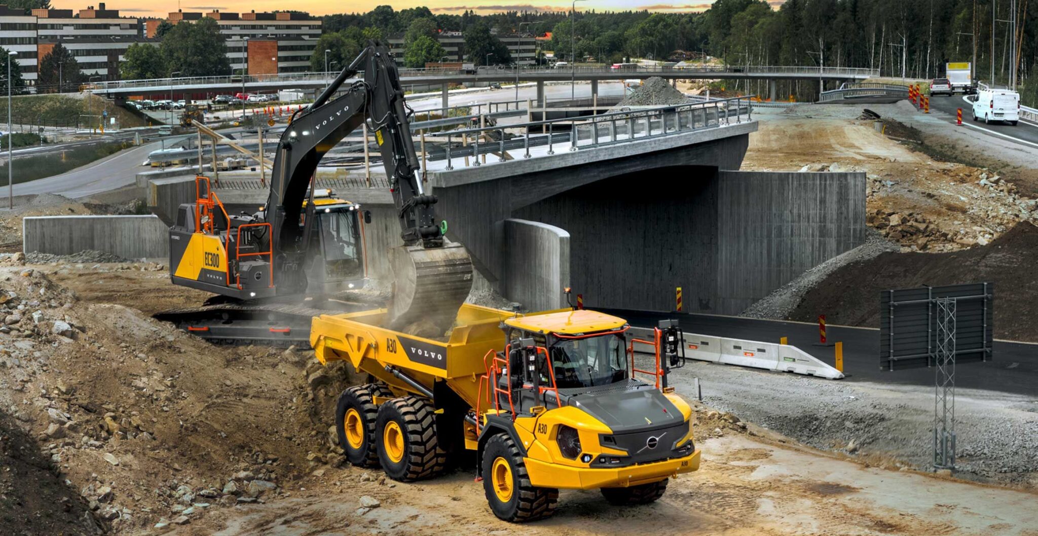 Volvo equipment on site